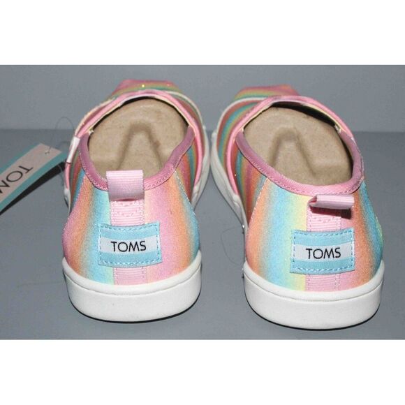 TOMS Alpargata Candy Pink Gradient Glitter Slip-On Shoes Youth Size 4 Womens 5.5 - Picture 7 of 8